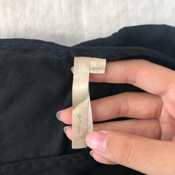 Mono B Black Tier Layered Ruffle Long Sleeve Blouse Shirt Womens Formal Flowy - Picture 4 of 4